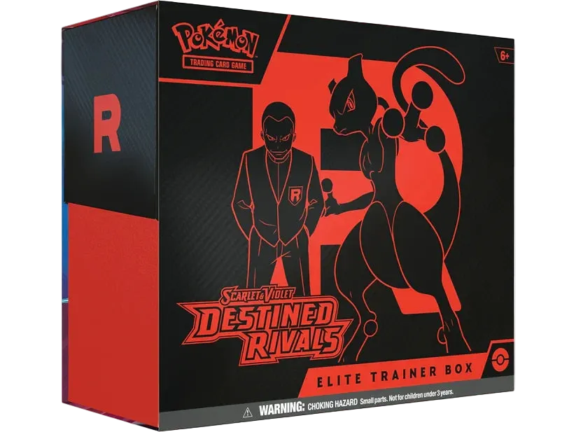 Pokémon Trading Card Game Elite Trainer Box packaging with red and black design